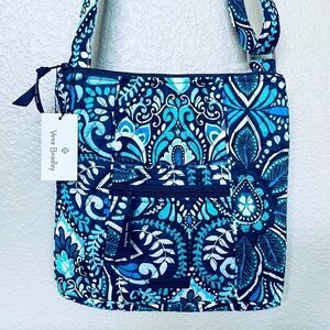 Vera Bradley Blue Island Medallion Paisley Coastal Crossbody Bag Purse